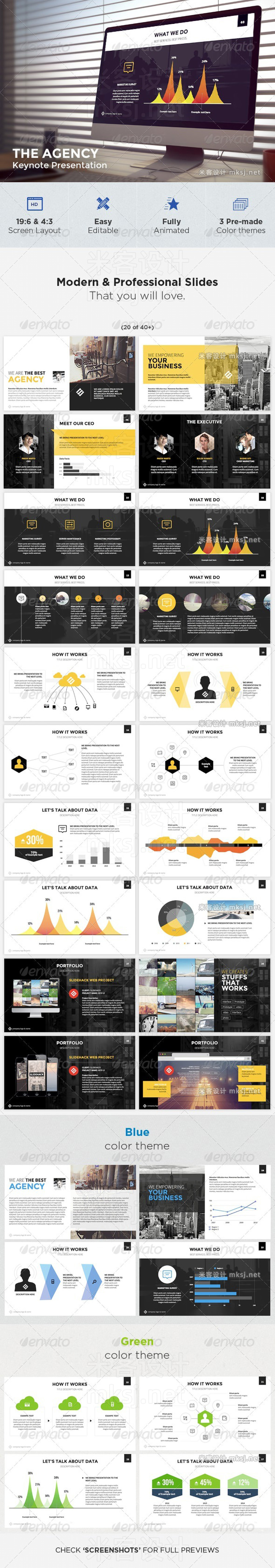 keynote模板 The Agency - Modern Keynote Template