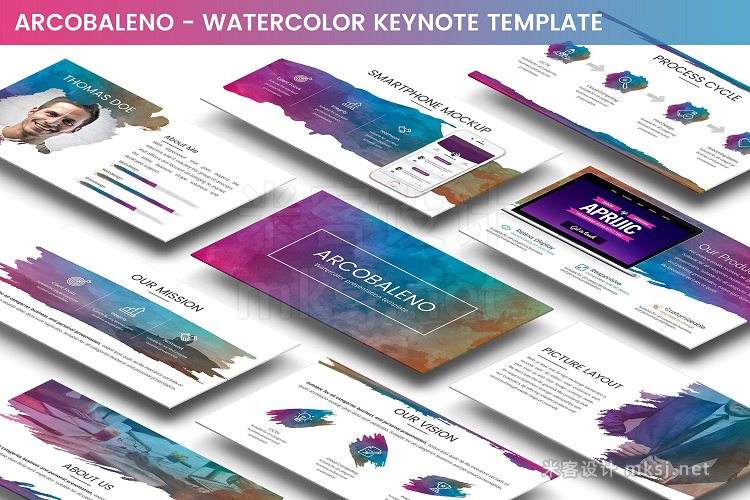 keynote模板 Arcobaleno Keynote Template