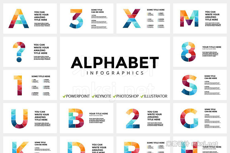keynote模板 ALPHABET Infographic Slides