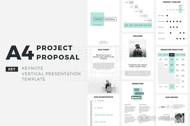 keynote模板 A4 Project Proposal Keynote