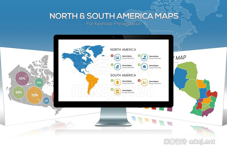 keynote模板 America Maps for Keynote