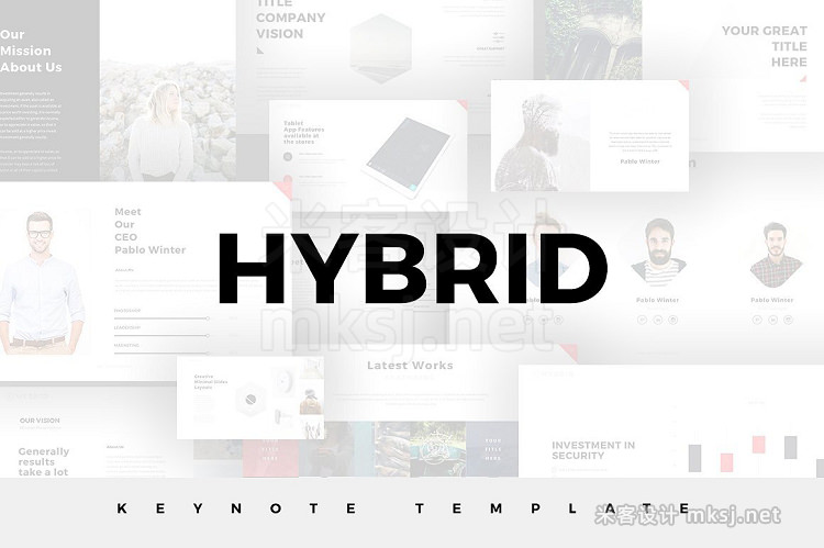keynote模板 Hybrid Minimal Keynote Template
