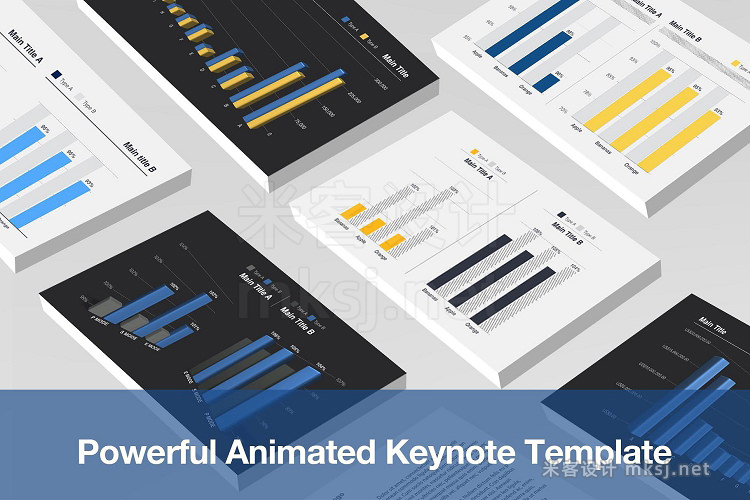 keynote模板 Powerful Animated Keynote Charts