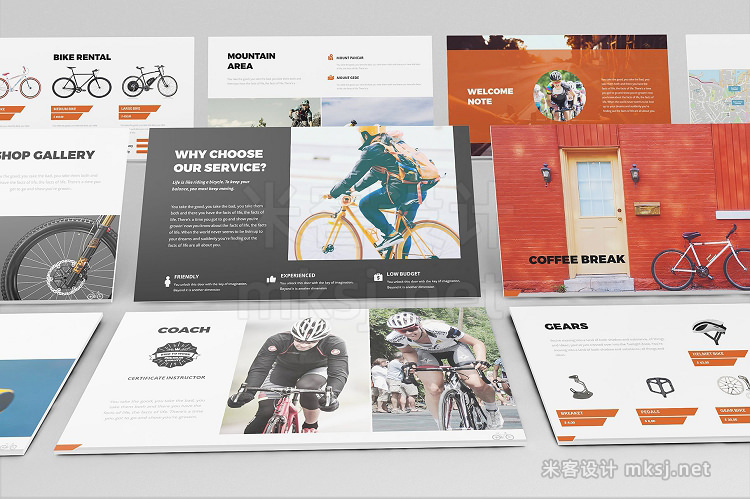 keynote模板 Bicycle Google Slides Presentation