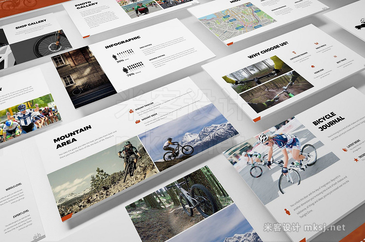 keynote模板 Bicycle Google Slides Presentation