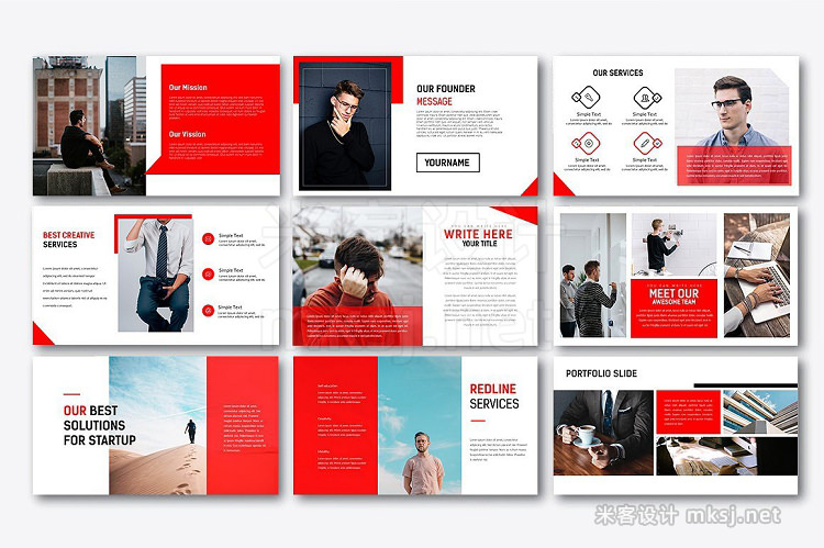 keynote模板 Redline Keynote Template