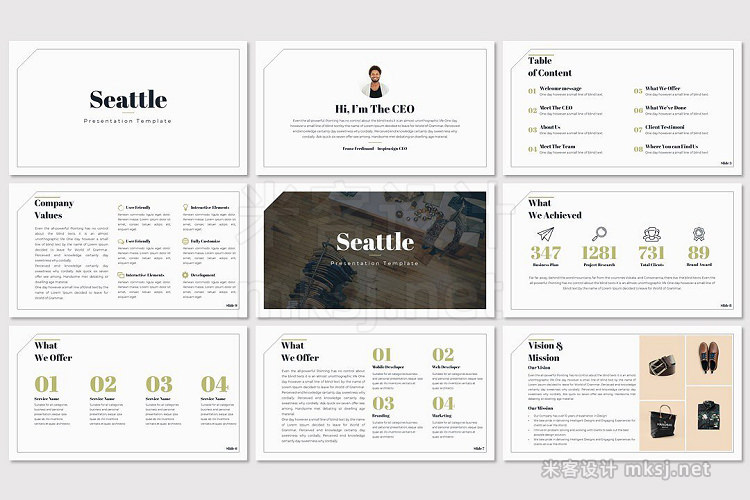 keynote模板 Seattle Keynote Template