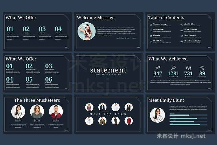 keynote模板 Statement Keynote Template