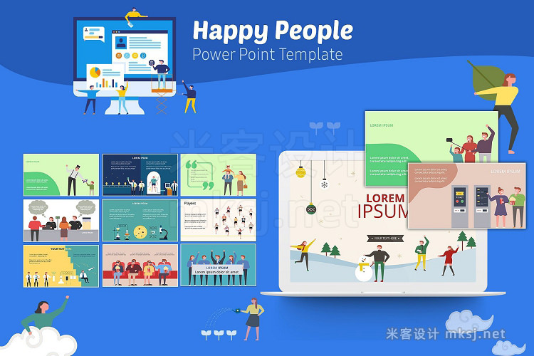 keynote模板 Happy People Graphics Keynote Set