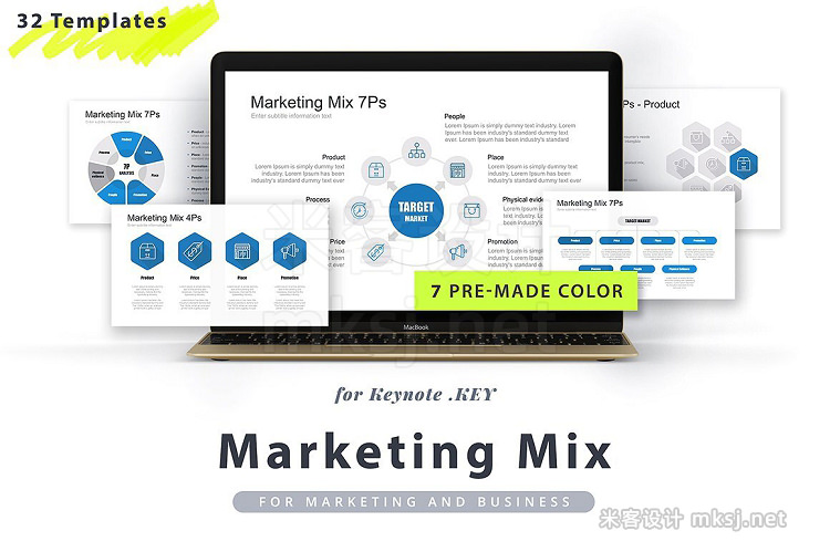 keynote模板 Marketing Mix Keynote Template