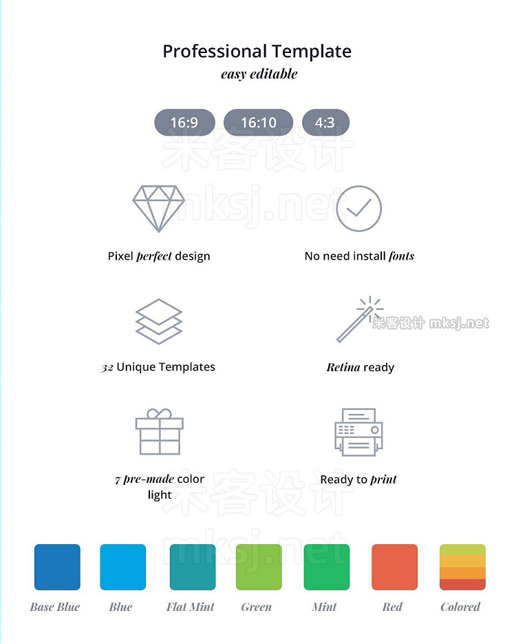 keynote模板 Marketing Mix Keynote Template