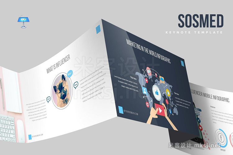 keynote模板 Sosmed Keynote Template