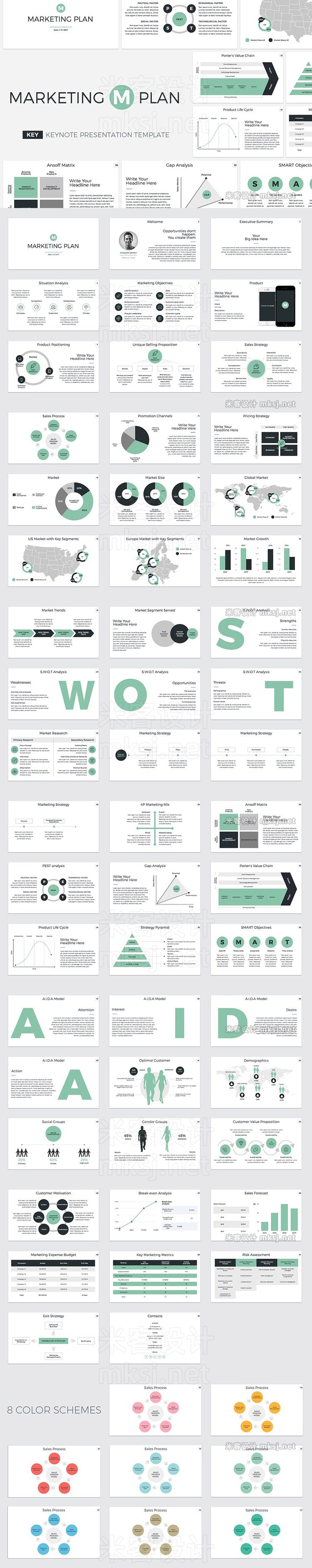 keynote模板 Marketing Plan Keynote Template