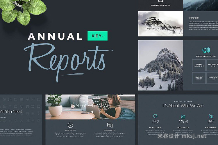 keynote模板 Annual Reports - Keynote Template