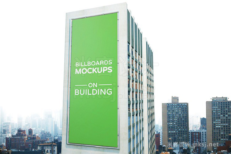 VI贴图 10款城市建筑高楼大厦广告牌展示mockup样机PS素材