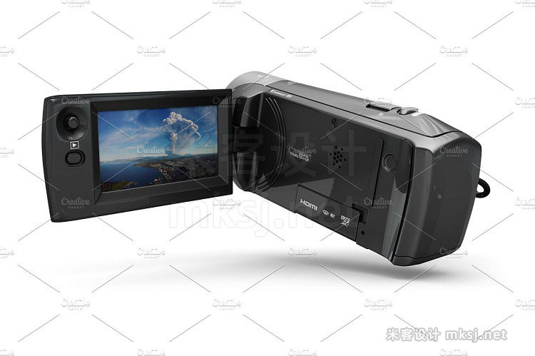 索尼高清数码摄像机 Full HD Sony HDR CX240 展示 PS模型素材mock样机