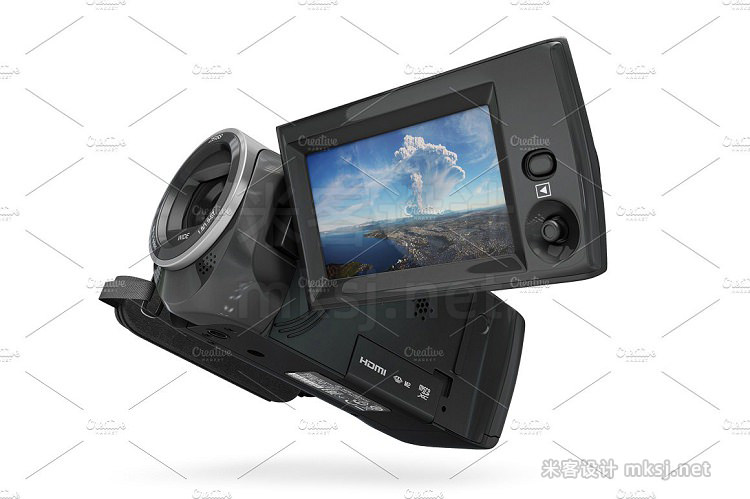 索尼高清数码摄像机 Full HD Sony HDR CX240 展示 PS模型素材mock样机