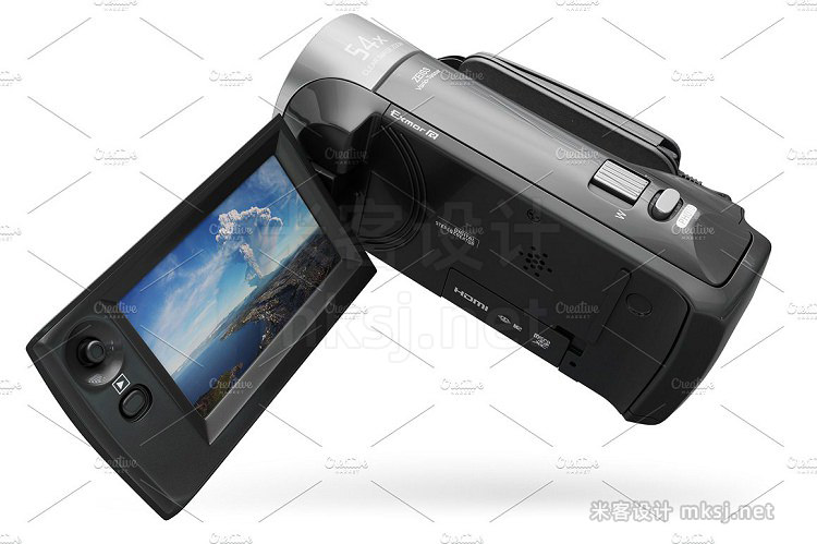 索尼高清数码摄像机 Full HD Sony HDR CX240 展示 PS模型素材mock样机