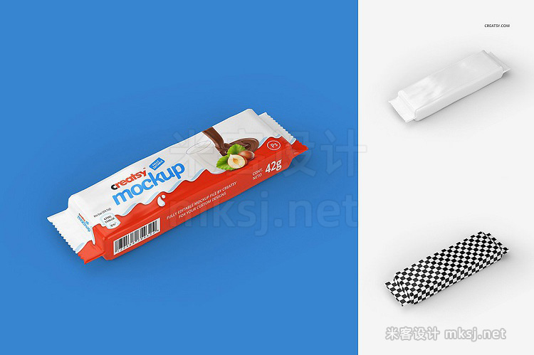 VI贴图 糖果奶糖塑料包装品牌设计PS模型mockup样机