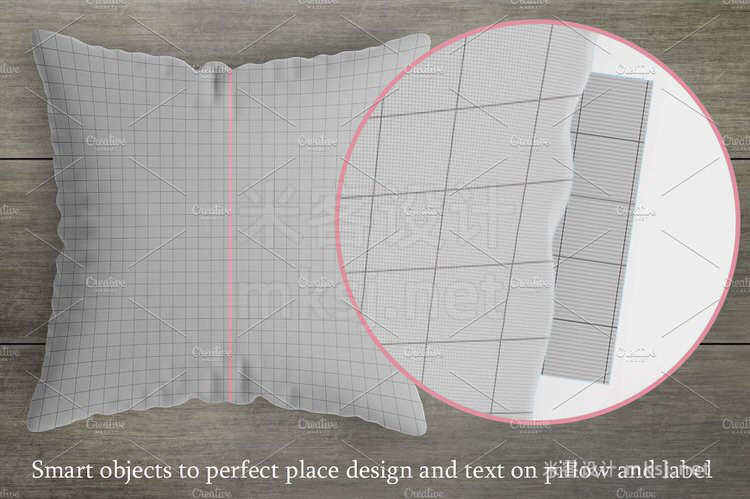 VI贴图 方形枕套方枕PS模型mockup样机