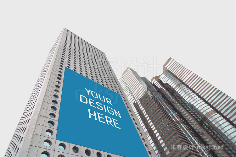 VI贴图 24款城市都市大厦高层建筑室外大型广告牌场景PS模型mockup样机