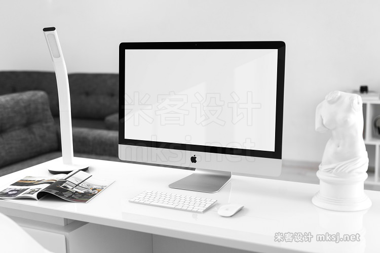 VI贴图 10款iMac桌面电脑办公场景PS模型mockup样机