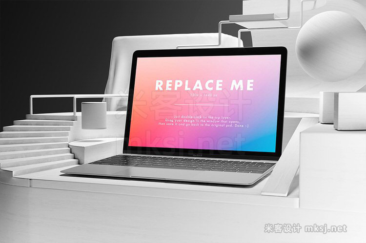VI贴图 iMac/macbook/iphone 创意展示PS模型mockup样机