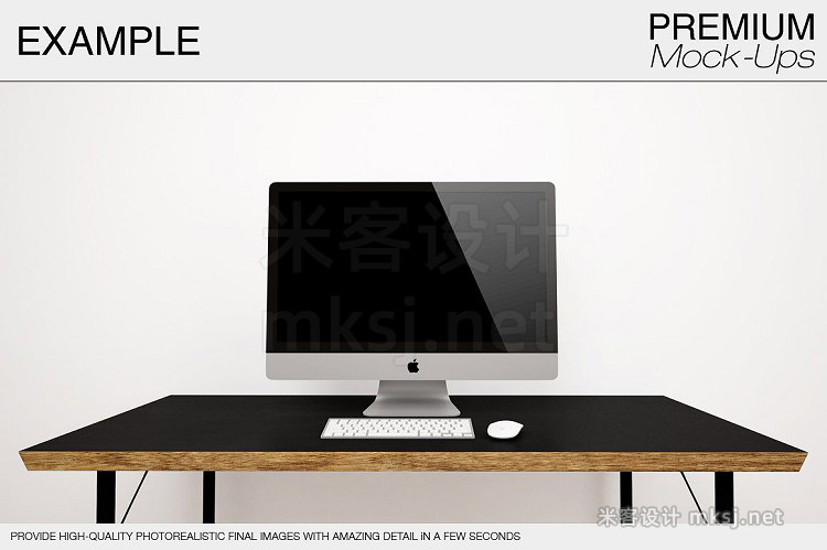PS素材 Apple IMac 27'' 2017 新版VI贴图设计模板