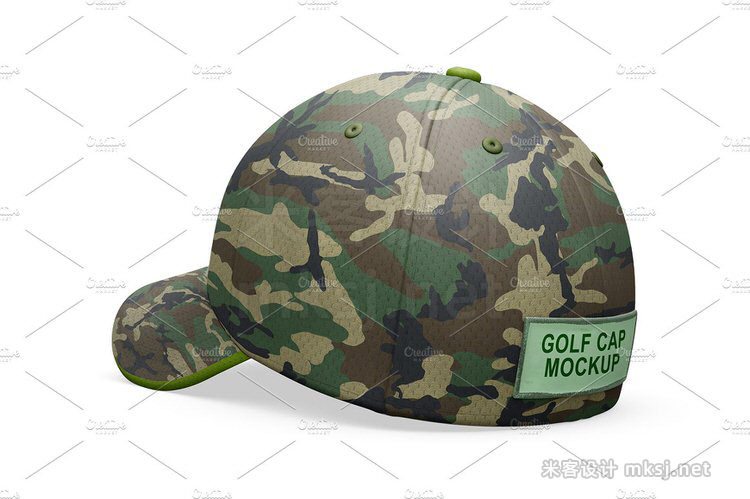 VI贴图 高尔夫球帽折返帽棒球帽PS模型mockup样机