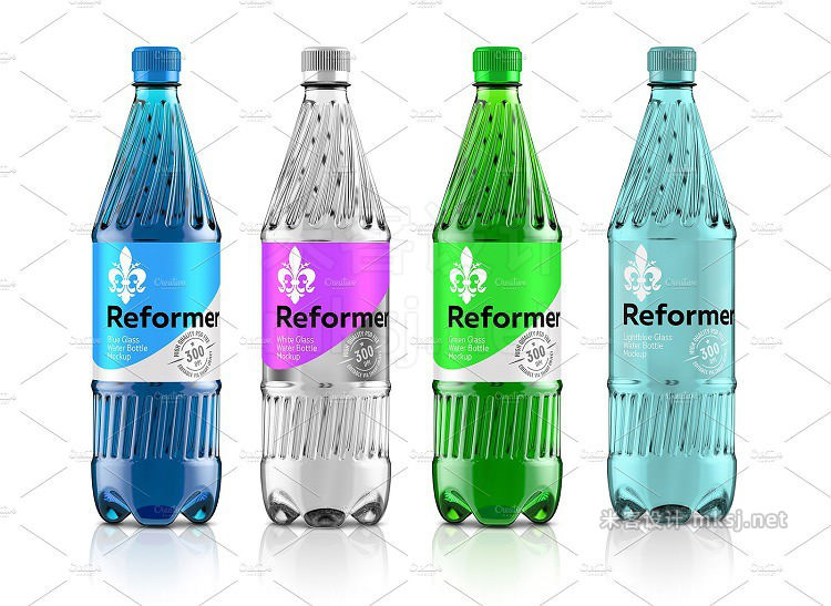 PS塑料瓶饮料瓶矿泉水瓶VI贴图样机模型