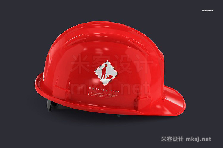 VI贴图 安全帽工地头盔玻璃钢帽子展示PS模型mockup样机