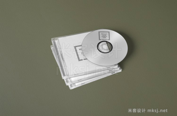 VI贴图 CD光盘光碟包装设计PS模型mockup样机