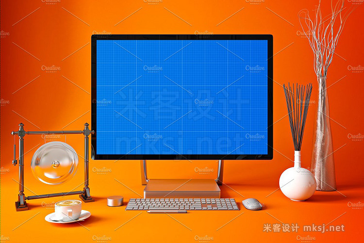 VI贴图 Surface 微软电脑工作室桌面场景 PS模型mockup样机