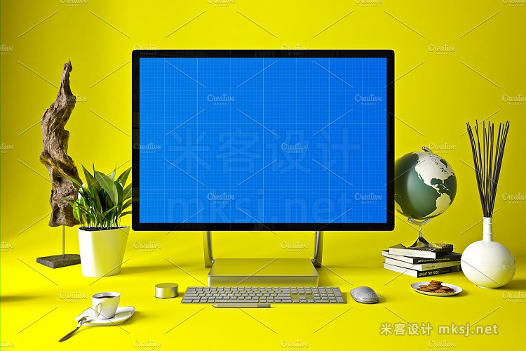 VI贴图 Surface 微软电脑工作室桌面场景 PS模型mockup样机
