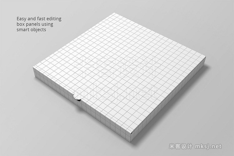 VI贴图 披萨饼包装纸盒PS模型mockup样机