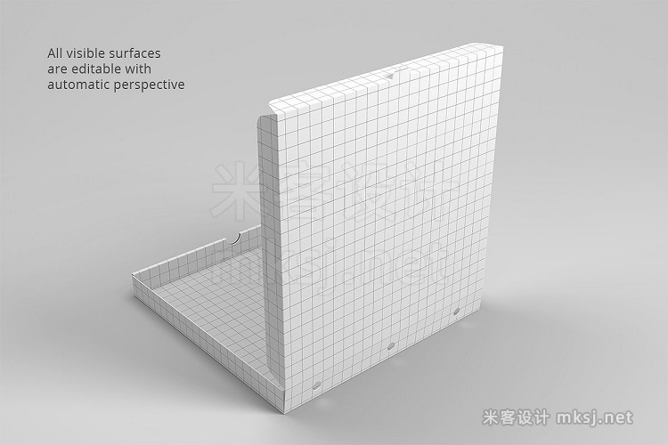 VI贴图 披萨饼包装纸盒PS模型mockup样机
