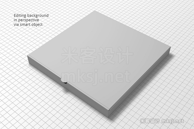 VI贴图 披萨饼包装纸盒PS模型mockup样机
