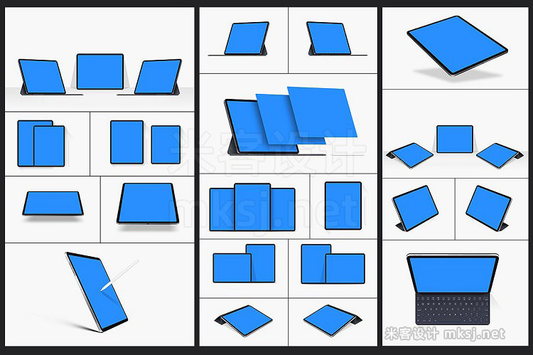 VI贴图 20款 ipad pro 网页web设计屏幕展示PS模型mockup样机