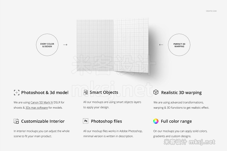 VI贴图 信封信纸贺卡文具PS模型mockup样机