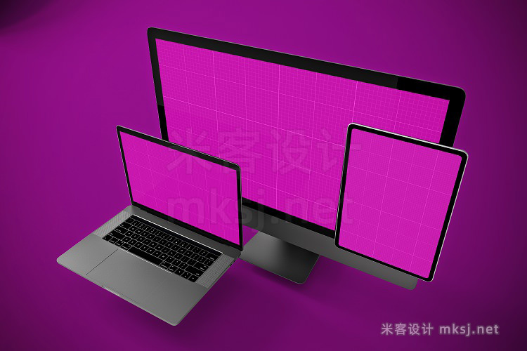 VI贴图 笔记本平板手机web设计多屏展示PS模型mockup样机