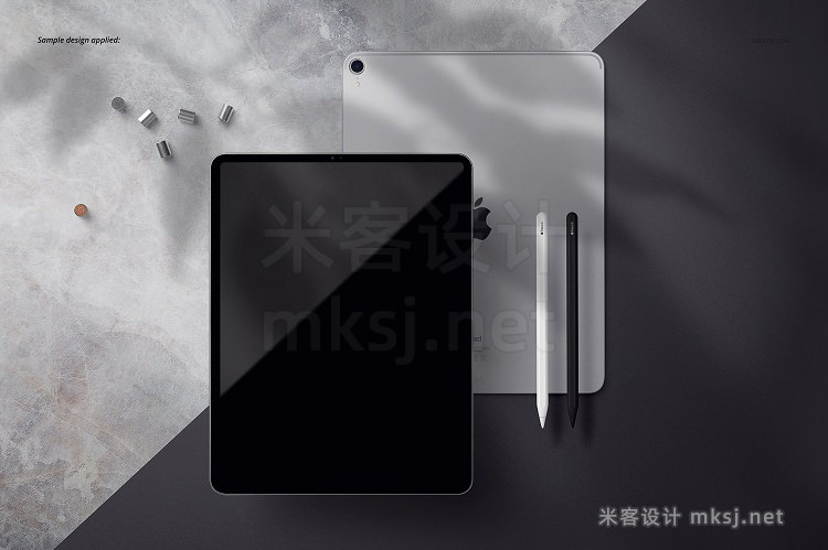 VI贴图 iPad Pro 苹果平板屏幕设计展示PS模型mockup样机