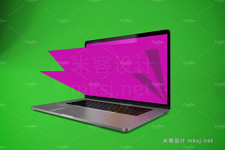 VI贴图 Macbook Pro笔记本电脑web设计多屏展示PS模型mockup样机