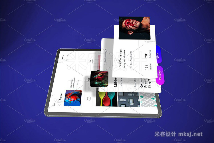 VI贴图 iPad Pro 屏幕app设计展示PS模型mockup样机