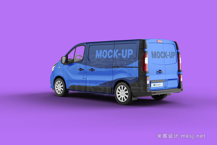 VI贴图 面包车小货车外观设计PS模型mockup样机