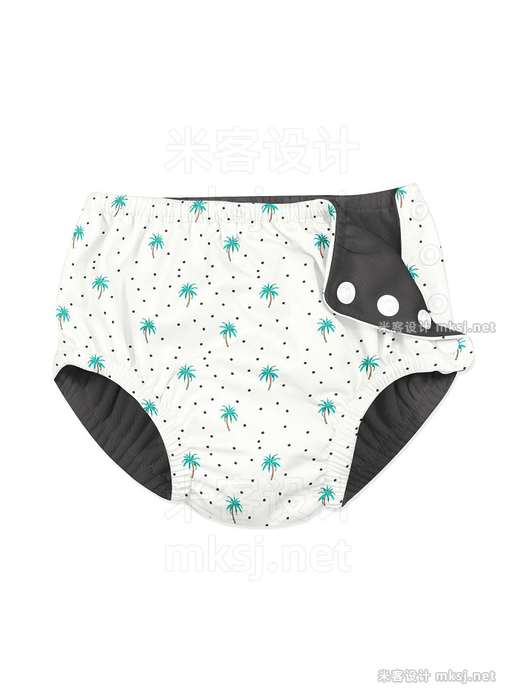 婴儿游泳纸尿裤PS样机vi贴图 Baby Swim Diaper Mock-ups Set