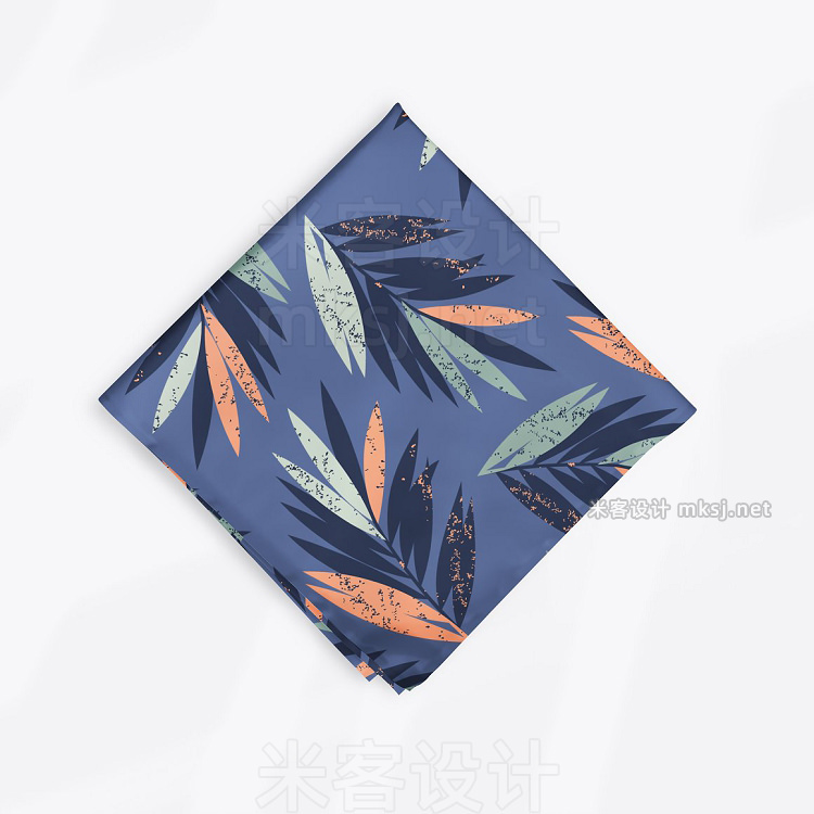 头巾围巾PS样机模型套装vi贴图 9x Bandana Scarf Mock-ups Set