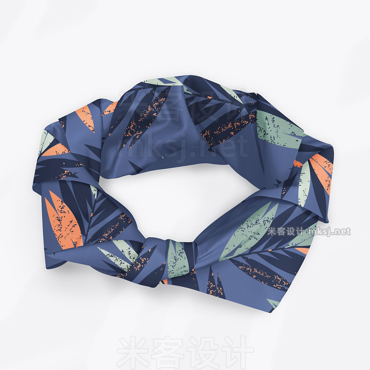 头巾围巾PS样机模型套装vi贴图 9x Bandana Scarf Mock-ups Set