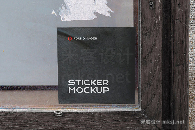 PS样机户外街头小广告贴纸 47 sticker mockup bundle vol 2