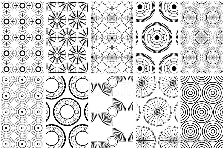 png素材 Circular Patterns Set