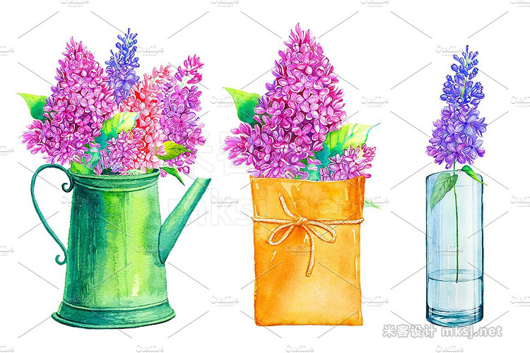 png素材 Lilac Watercolor illustrations